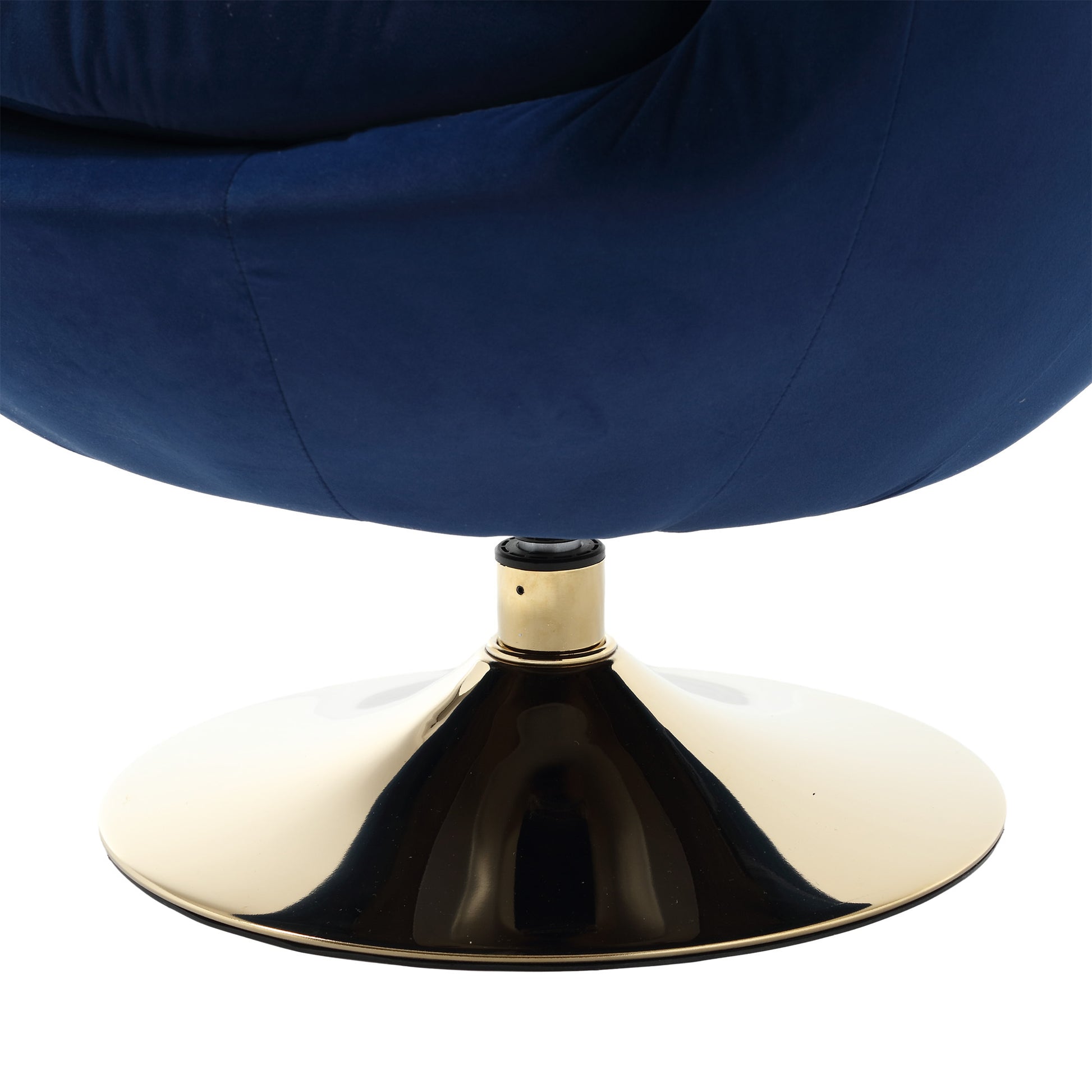 360 Degree Swivel Cuddle Barrel Accent Chairs, Round Armchairs With Wide Upholstered, Fluffy Fabric Chair For Living Room, Bedroom, Office, Waiting Rooms Navy Velvet