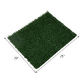 2Pcs Realistic Artificial Grass Rug For Pet Potty Training, Synthetic Dog Pee Grass Turf Patch Carpet Pad For Indoor Outdoor Green Polyethylene