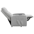 Grey Tufted Power Lift Recliner Grey Chenille Power Remote Wood Primary Living Space Tufted Back Contemporary,Modern Recessed Arms Foam Upholstered