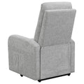 Grey Tufted Power Lift Recliner Grey Chenille Power Remote Wood Primary Living Space Tufted Back Contemporary,Modern Recessed Arms Foam Upholstered