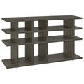 Weathered Grey 3 Tier Open Back Bookcase 3 Grey Etagere Horizontal Primary Living Space Open Back Wood Rustic Wood