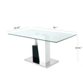 Modern Style Glass Table, Elegant Transparent Design, Durable Support Base, Solid, Selected Materials Made Of Furniture Display Fashion, Suitable For The Living Room Set Of 5 White Silver Seats 4 Mdf Glass