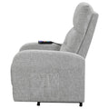 Grey Tufted Power Lift Recliner Grey Chenille Power Remote Wood Primary Living Space Tufted Back Contemporary,Modern Recessed Arms Foam Upholstered