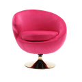 360 Degree Swivel Cuddle Barrel Accent Chairs, Round Armchairs With Wide Upholstered, Fluffy Fabric Chair For Living Room, Bedroom, Office, Waiting Rooms Rose Red Velvet