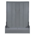 Queen Size Murphy Bed Wall Bed With Cushion,Gray Queen Gray Mdf Lvl