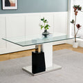 Modern Style Glass Table, Elegant Transparent Design, Durable Support Base, Solid, Selected Materials Made Of Furniture Display Fashion, Suitable For The Living Room Set Of 5 Grey Silver Seats 4 Mdf Glass