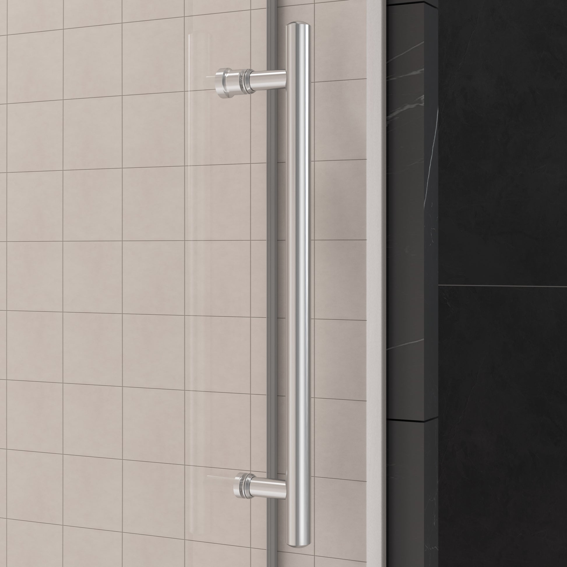 68'' 72'' W X 76'' H Single Sliding Frameless Shower Door With 3 8 Inch 10Mm Clear Glass In Brushed Nickel Brushed Nickel Stainless Steel