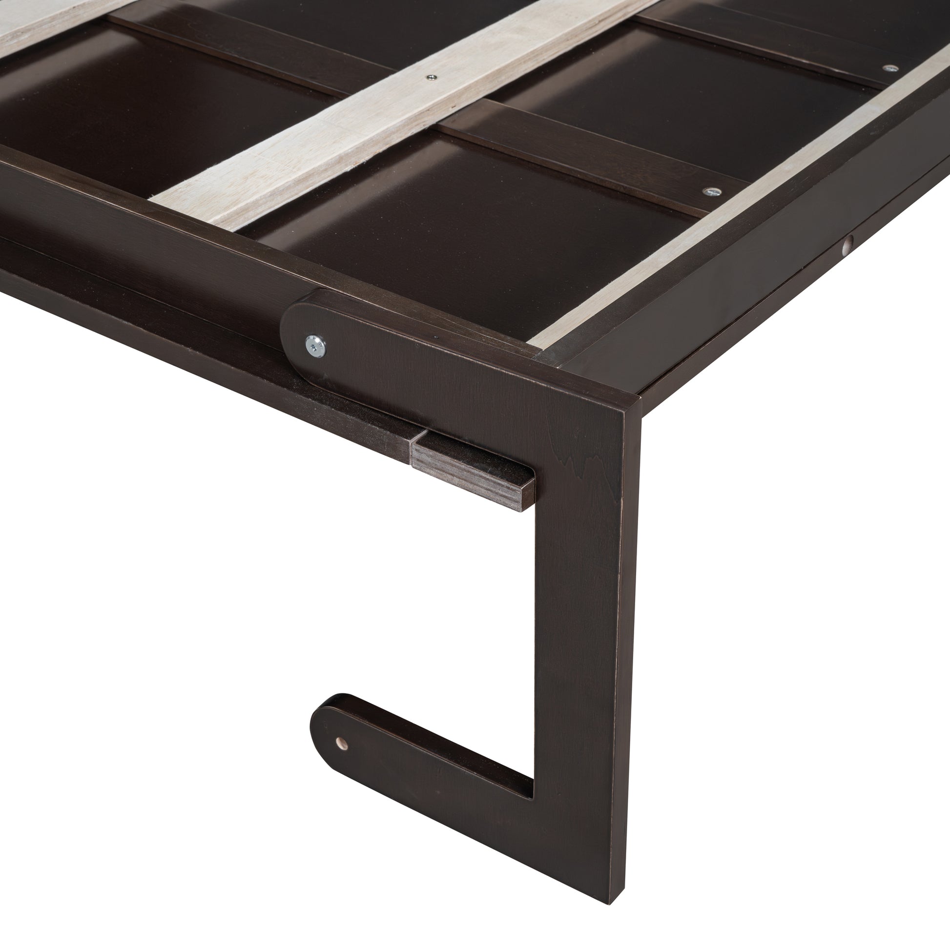 Queen Size Murphy Bed Wall Bed With Cushion,Espresso Queen Espresso Mdf Lvl
