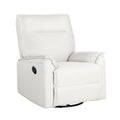 360 Degree Swivel Upholstered Manual Recliner Chair Theater Recliner Sofa Nursery Glider Rocker For Living Room, Beige Beige Foam Linen