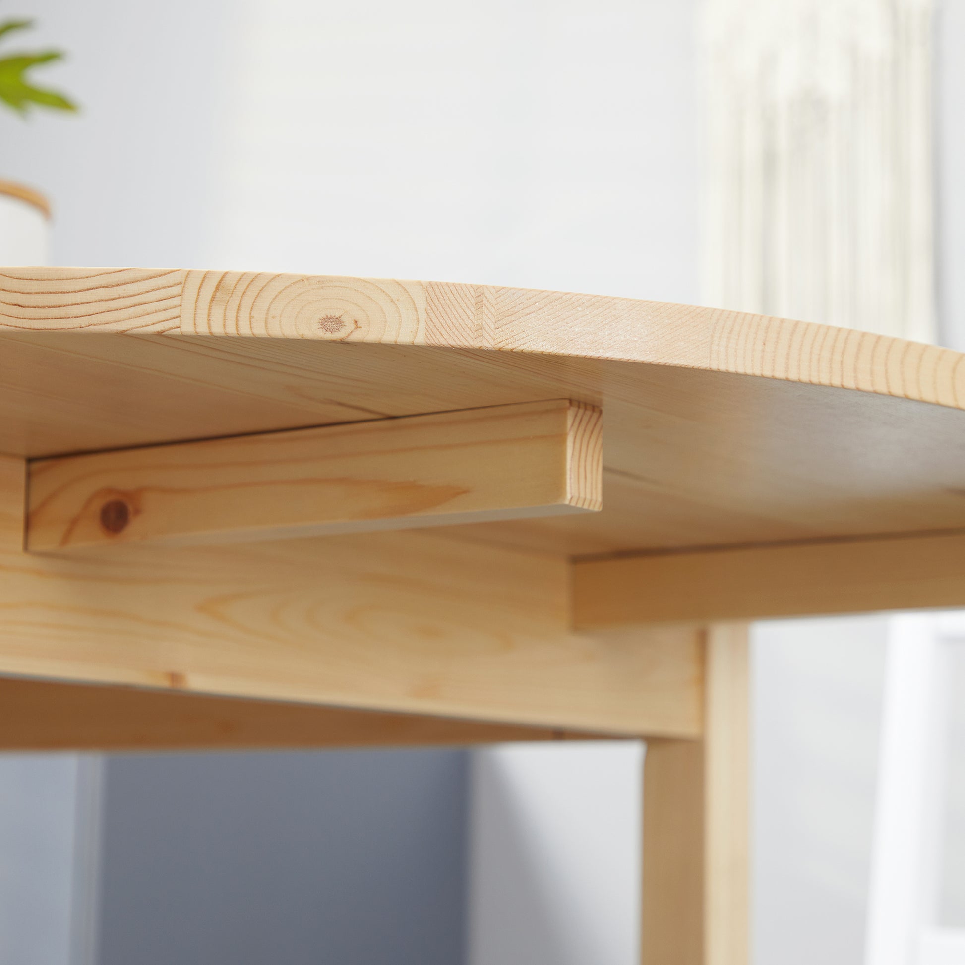55" Solid Wood Kitchen Table, Drop Leaf Tables For Small Spaces, Folding Dining Table, Natural Natural Pine