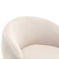 360 Degree Swivel Cuddle Barrel Accent Chairs, Round Armchairs With Wide Upholstered, Fluffy Fabric Chair For Living Room, Bedroom, Office, Waiting Rooms Beige Velvet