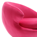 360 Degree Swivel Cuddle Barrel Accent Chairs, Round Armchairs With Wide Upholstered, Fluffy Fabric Chair For Living Room, Bedroom, Office, Waiting Rooms Rose Red Velvet