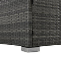 Outdoor Patio Furniture Luxury Circular Outdoor Sofa Set Rattan Wicker Sectional Sofa Lounge Set With Tempered Glass Coffee Table, 6 Pillows, Grey Yes Grey Water Resistant Frame Water Resistant Cushion Garden & Outdoor Sectional Seating Groups Foam