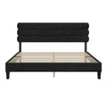 King Bed Frame With Headboard,Sturdy Platform Bed With Wooden Slats Support,No Box Spring,Mattress Foundation,Easy Assembly Dark Grey Dark Grey Wood