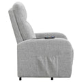 Grey Tufted Power Lift Recliner Grey Chenille Power Remote Wood Primary Living Space Tufted Back Contemporary,Modern Recessed Arms Foam Upholstered