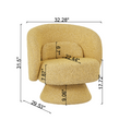 360 Degree Swivel Sherpa Accent Chair Modern Style Barrel Chair With Toss Pillows For Home Office, Living Room, Bedroom, Dark Grey Dark Gray Foam Fabric