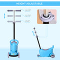 3 In 1 Ride On Push Car, Kids Scooter, Sliding Walker, Push Rider, With Adjustable Handlebar, 3 Balanced Wheels, Removable Storage Seat, For Boys And Girls Aged 2 6 Years Olds, Blue Blue Metal