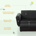 Kids Sofa Set With Footstool For Toddlers And Babies, Kids Couch For Playroom, Nursery, Living Room, Bedroom Furniture, Black Black Wood