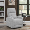 Grey Tufted Power Lift Recliner Grey Chenille Power Remote Wood Primary Living Space Tufted Back Contemporary,Modern Recessed Arms Foam Upholstered