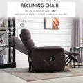 Electric Power Lift Recliner Chair For Elderly, Fabric Lift Chair With Remote Control, Side Pockets For Living Room, Brown Brown Polyester