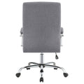 Grey And Chrome Adjustable Desk Chair Grey Office Contemporary,Modern Office Chairs Foam Adjustable Height Upholstered