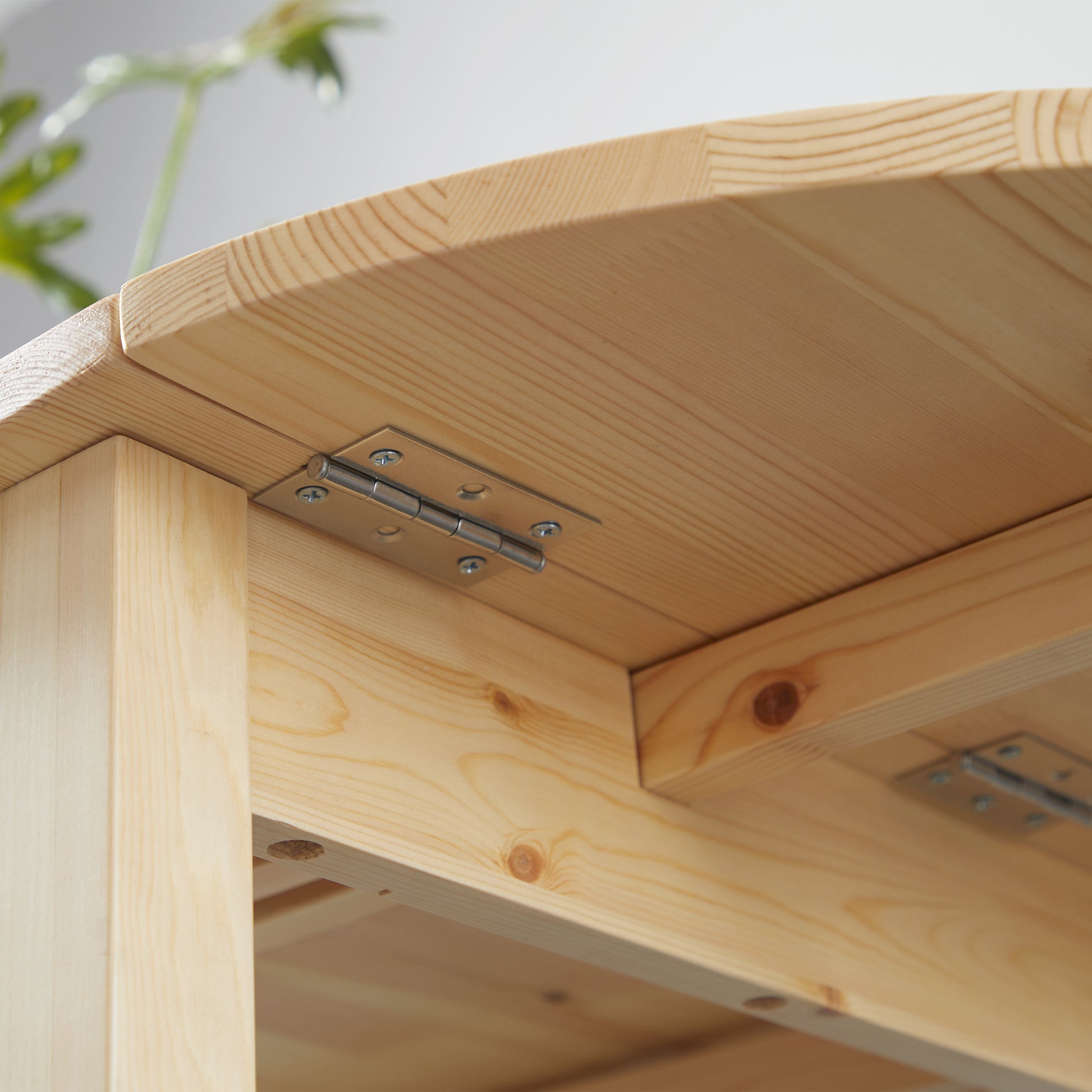 55" Solid Wood Kitchen Table, Drop Leaf Tables For Small Spaces, Folding Dining Table, Natural Natural Pine
