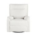 360 Degree Swivel Upholstered Manual Recliner Chair Theater Recliner Sofa Nursery Glider Rocker For Living Room, Beige Beige Foam Linen