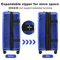 Luggage Sets Model Expandable Abs Pc 3 Piece Sets With Spinner Wheels Lightweight Tsa Lock 20 24 28 ,Blue Blue Abs Pc