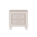 3 Pieces Bedroom Sets,Queen Size Upholstered Platform Bed With Led Lights And Two Nightstands Beige Beige Velvet
