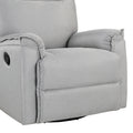 360 Degree Swivel Upholstered Manual Recliner Chair Theater Recliner Sofa Nursery Glider Rocker For Living Room, Grey Grey Foam Linen