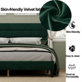 King Bed Frame With Headboard,Sturdy Platform Bed With Wooden Slats Support,No Box Spring,Mattress Foundation,Easy Assembly Green Green Wood