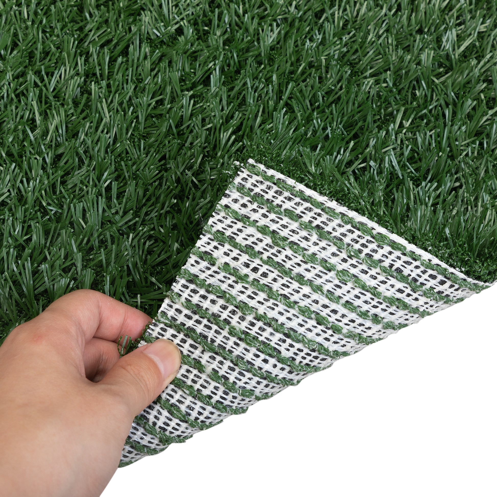 2Pcs Realistic Artificial Grass Rug For Pet Potty Training, Synthetic Dog Pee Grass Turf Patch Carpet Pad For Indoor Outdoor Green Polyethylene