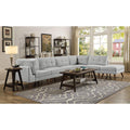 Grey Ottoman With Tapered Leg Grey Wood Primary Living Space Grey Solid Backless Contemporary,Modern Rubberwood Rectangle Armless Foam With Storage Upholstered