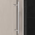 56'' 60'' W X 66'' H Single Sliding Frameless Tub Shower Door With 3 8 Inch 10Mm Clear Glass In Chrome Chrome Stainless Steel