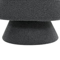 360 Degree Swivel Sherpa Accent Chair Modern Style Barrel Chair With Toss Pillows For Home Office, Living Room, Bedroom, Dark Grey Dark Gray Foam Fabric