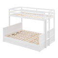 Wood Twin Over Full Bunk Bed With Hydraulic Lift Up Storage, White Box Spring Not Required White Wood Solid Wood Mdf