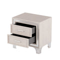 3 Pieces Bedroom Sets,Queen Size Upholstered Platform Bed With Led Lights And Two Nightstands Beige Beige Velvet