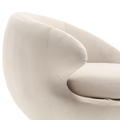360 Degree Swivel Cuddle Barrel Accent Chairs, Round Armchairs With Wide Upholstered, Fluffy Fabric Chair For Living Room, Bedroom, Office, Waiting Rooms Beige Velvet