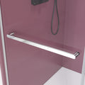 50'' 54'' W X 76'' H Double Sliding Frameless Shower Door With 3 8 Inch 10Mm Clear Glass In Chrome Chrome Stainless Steel