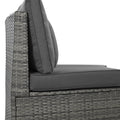 Outdoor Patio Furniture Luxury Circular Outdoor Sofa Set Rattan Wicker Sectional Sofa Lounge Set With Tempered Glass Coffee Table, 6 Pillows, Grey Yes Grey Water Resistant Frame Water Resistant Cushion Garden & Outdoor Sectional Seating Groups Foam