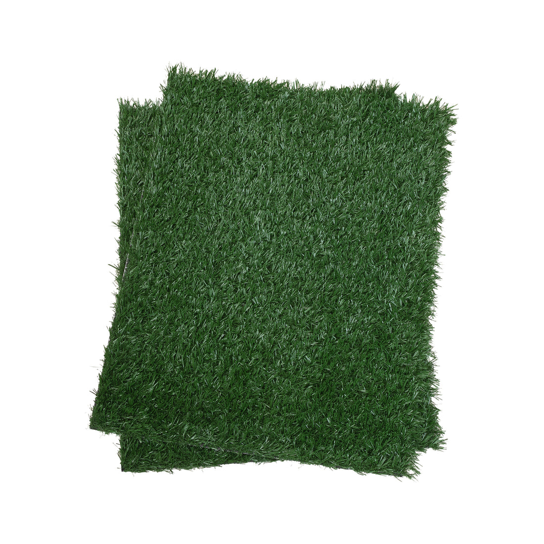 2Pcs Realistic Artificial Grass Rug For Pet Potty Training, Synthetic Dog Pee Grass Turf Patch Carpet Pad For Indoor Outdoor Green Polyethylene