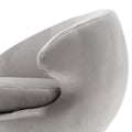 360 Degree Swivel Cuddle Barrel Accent Chairs, Round Armchairs With Wide Upholstered, Fluffy Fabric Chair For Living Room, Bedroom, Office, Waiting Rooms Gray Velvet