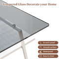 Coffee Table And End Tables Set Of 3, Tempered Glass Table With Mdf Layer, Modern Tables For Living Roomgray Glass Gray Tempered Glass