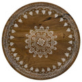 Honey And Black 2 Piece Nesting Table Brown Primary Living Space Mid Century Modern Mango Round Coffee & End Tables Wood