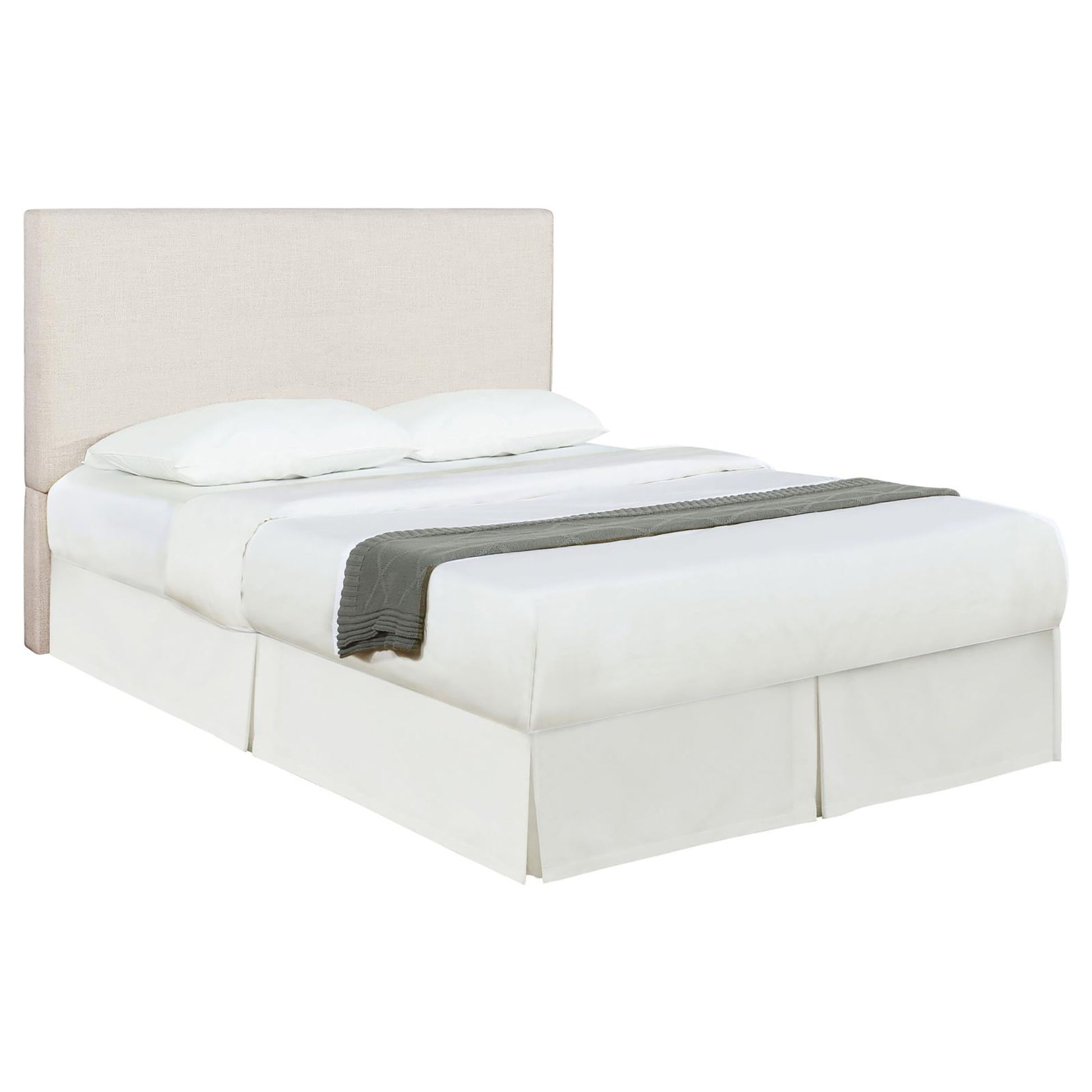 Sand Headboard With Soft Edges Ivory Transitional Foam Upholstered