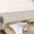 Sand Headboard With Soft Edges Ivory Transitional Foam Upholstered