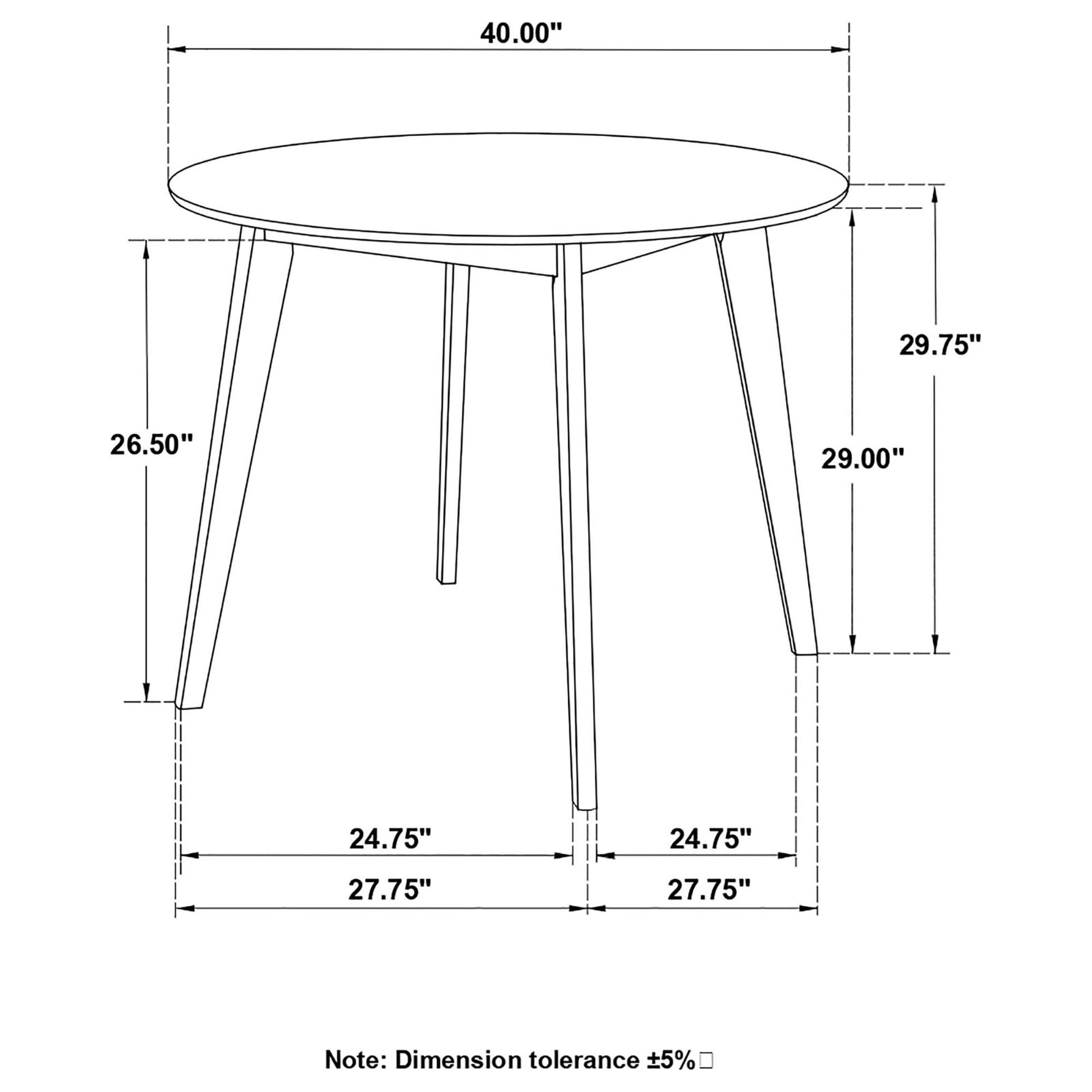 Matte White And Natural Round Dining Table White Primary Living Space Mid Century Modern Tabeltop Rubberwood Round Kitchen & Dining Tables Wood