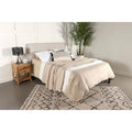 Sand Headboard With Self Welt Details Ivory Transitional Foam Upholstered