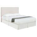 Sand Headboard With Self Welt Details Ivory Transitional Foam Upholstered