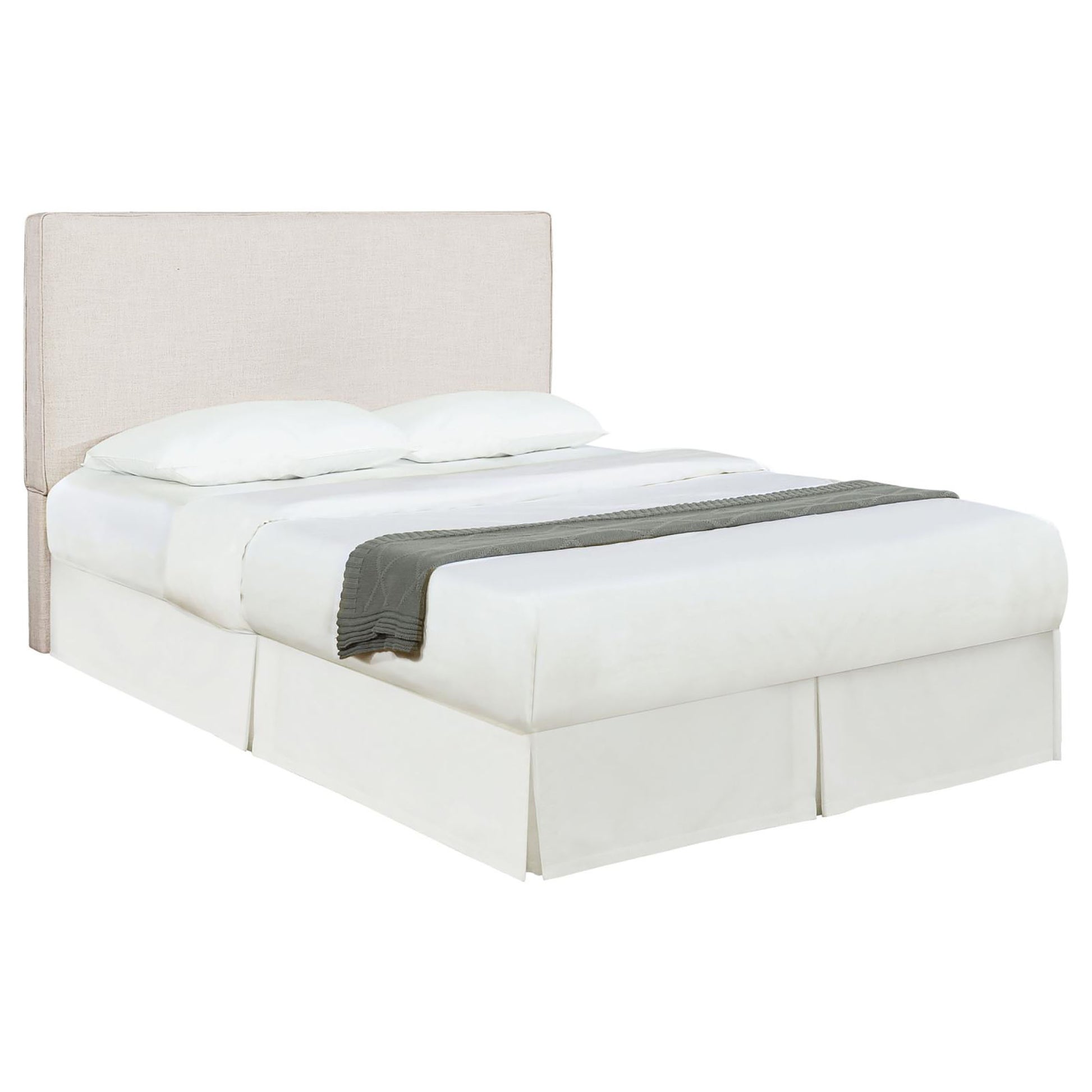Sand Headboard With Self Welt Details Ivory Transitional Foam Upholstered